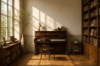 a piano in a room